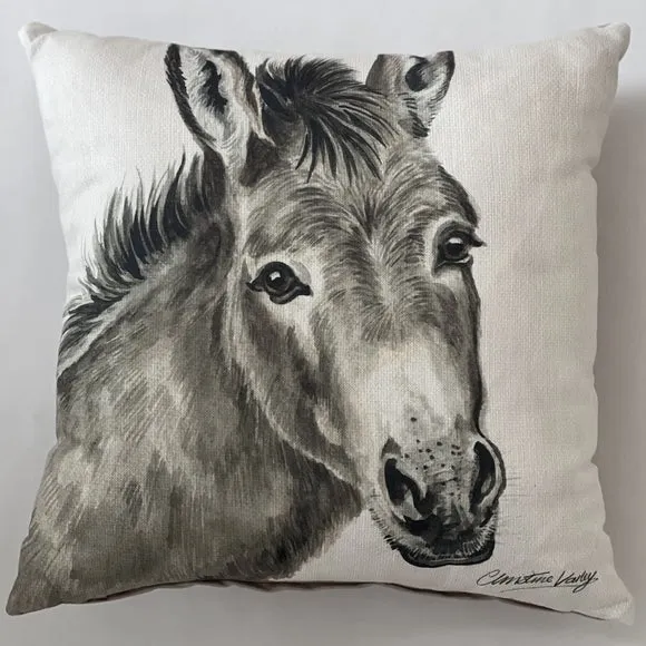 Square Cushion with Print - Grey, Polyester alternate view
