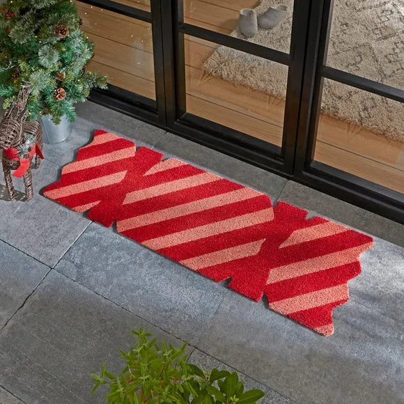 Christmas Cracker Coir Doormat - Red product