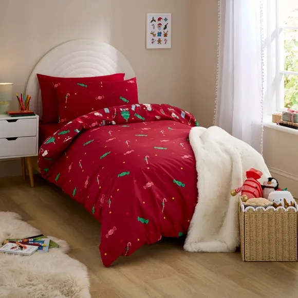 Christmas Duvet Cover and Pillowcase Set - Multicolor alternate view