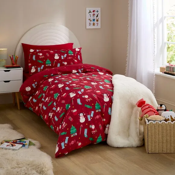 Christmas Duvet Cover and Pillowcase Set - Multicolor product