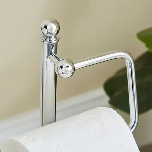 Toilet Butler Stand - Silver, Chrome by Dunelm, alternate view