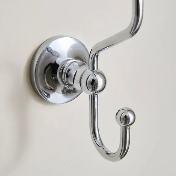 Wall-Mounted Towel Hook - Silver, Chrome alternate view