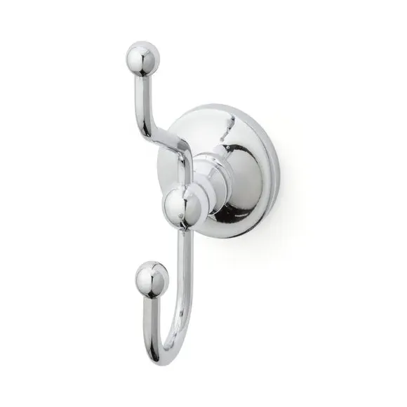 Wall-Mounted Towel Hook - Silver, Chrome by Dunelm, image 3
