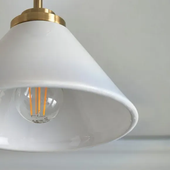 Keyham Bathroom Semi Flush Ceiling Light - Antique Brass alternate view