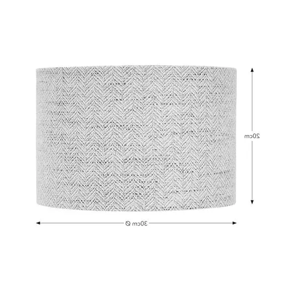 Swithland Herringbone Lamp Shade - White, Polyester by Dunelm, image 5