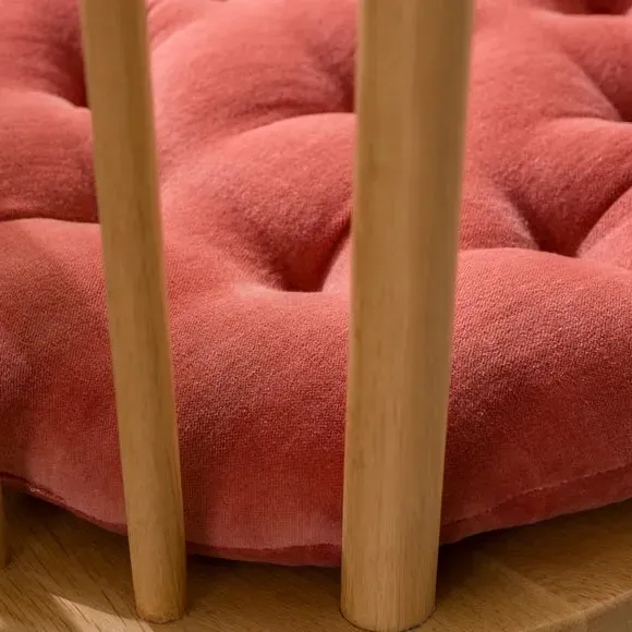 Clara Round Seat Pad - Rosewood, Cotton Velvet alternate view