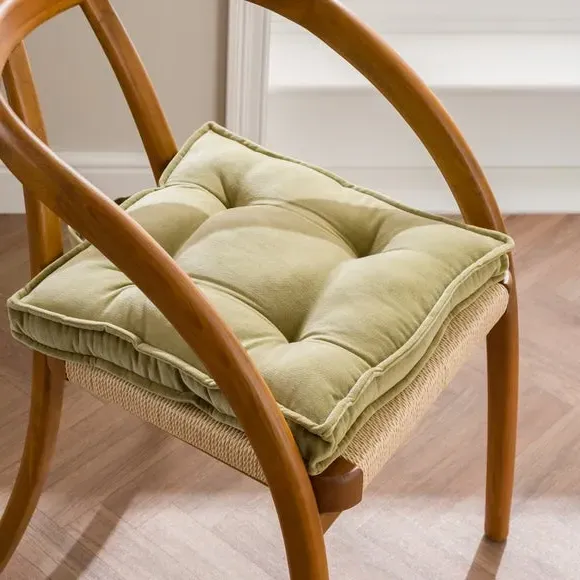 Clara Velvet Gusset Seat Pad - Soft Olive product