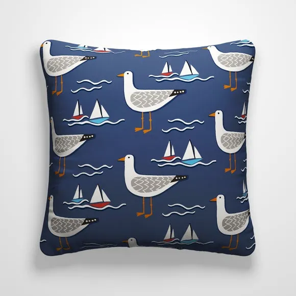 Coastal Cushion Cover - Navy, Cotton alternate view