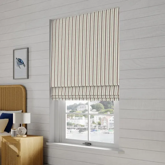 Salcombe Stripe Made to Measure Roman Blind - Multicoloured, Cotton by Dunelm, image 3