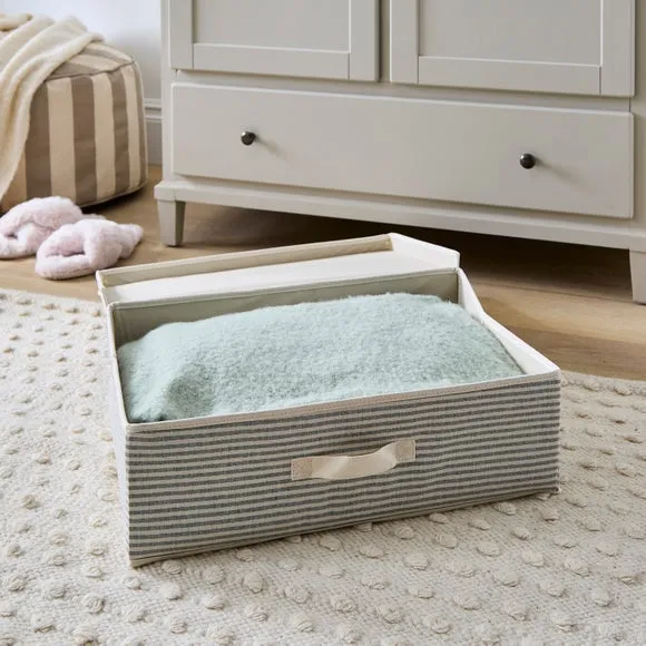 Collapsible Storage Box - Grey, Fabric alternate view