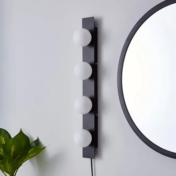 Coco Hollywood Mirror Plug-In Light Bar - Black/White alternate view