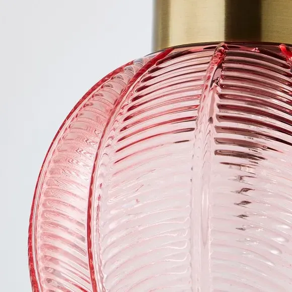 Colleen Easy Fit Pendant Shade - Pink, Glass by Dunelm, image 3