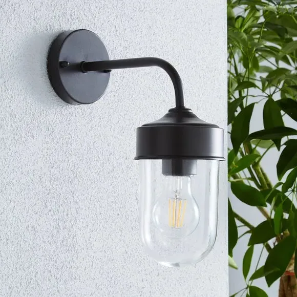 Colmar Outdoor Wall Light - Coffee, Steel & Glass alternate view