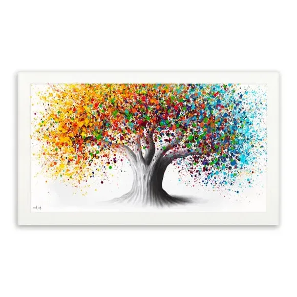 Tree Framed Print - Multicolor, Textured alternate view