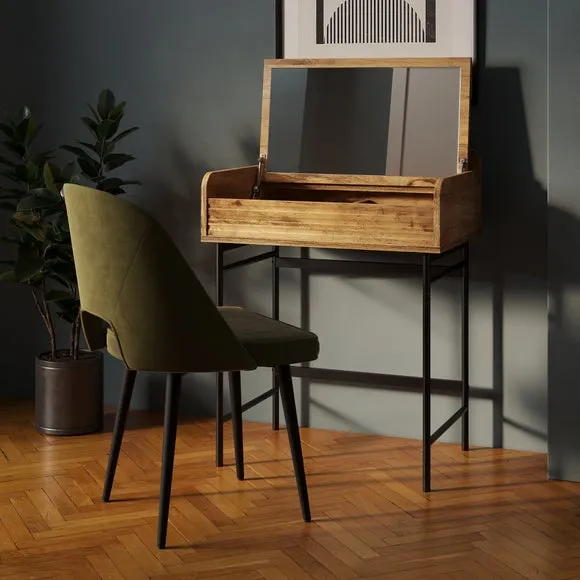 Bryant Compact Dressing Table with Mirror - Mango Effect alternate view