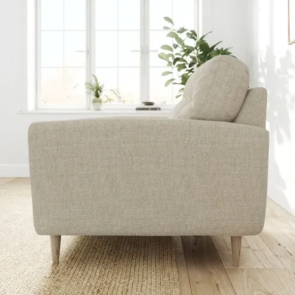 Sven Snuggle Chair with Buttoned Back - Natural, Recycled Polyester alternate view