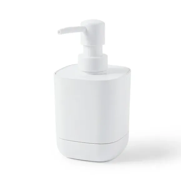 Compact Soap Dispenser - White, Recycled Plastic by Dunelm, alternate view