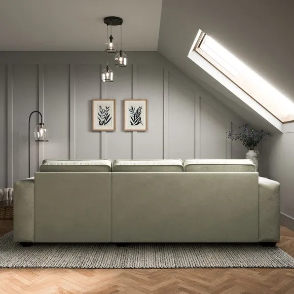 Corner Chaise Sofa with Cushions - Sage, Chenille alternate view