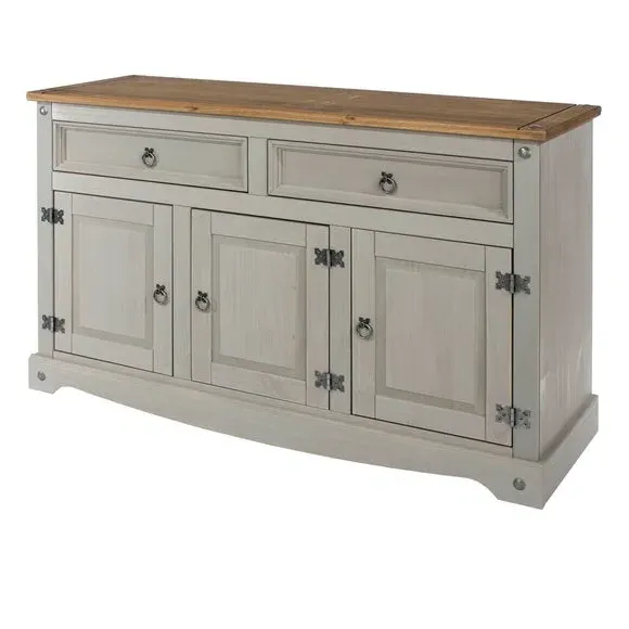 Corona Sideboard with Drawers - Grey, Pine product