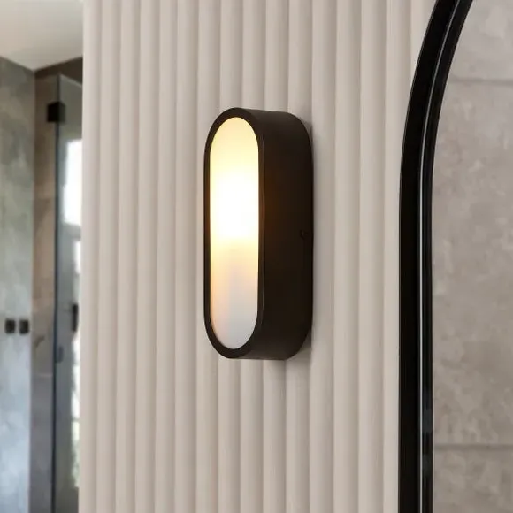 Corrine Retro Bar Bathroom Wall Light - Black product