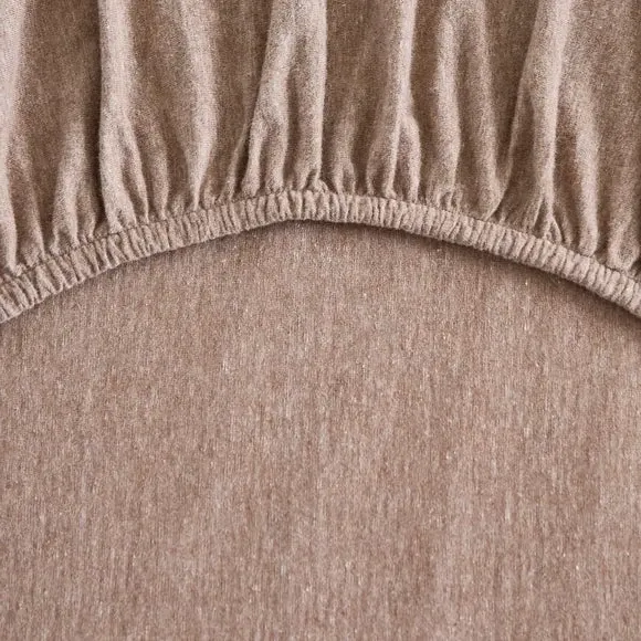 Cotton Jersey Fitted Sheet - Mocha, Cotton alternate view