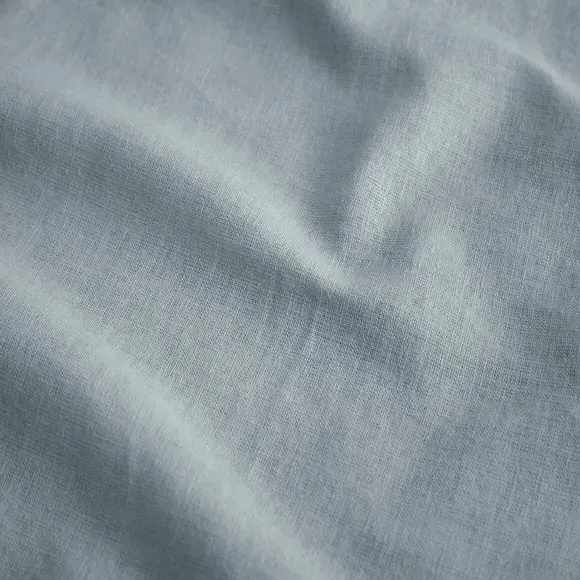 Cotton Linen Duvet Cover & Pillowcase Set - Sky Blue alternate view