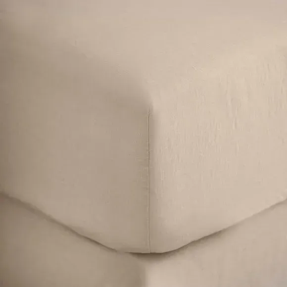 Cotton Linen Fitted Sheet - Linen alternate view