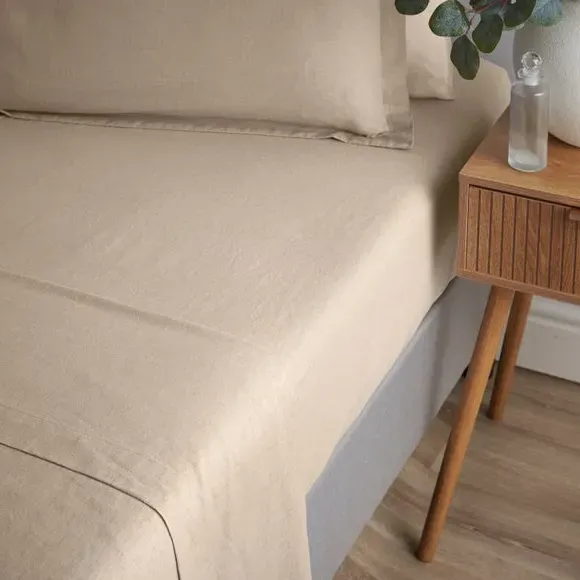 Cotton Linen Fitted Sheet - Linen product