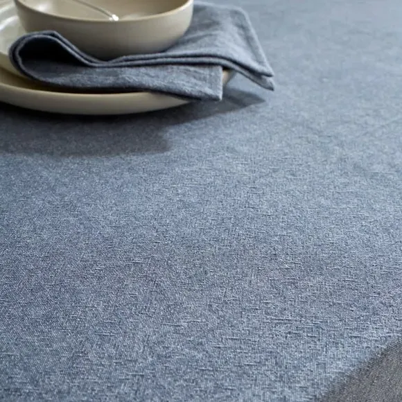 Fairford Tablecloth - Navy Blue, Cotton alternate view