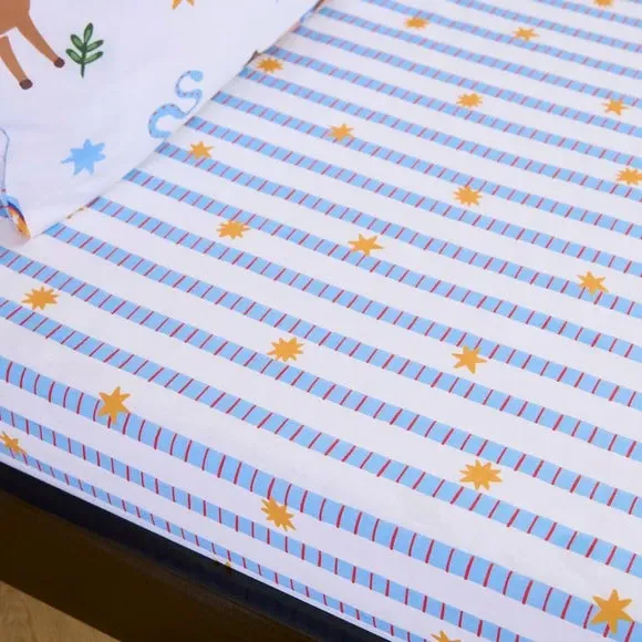 Cowboy Carnival Set of 2 Fitted Sheets - Blue, Polycotton alternate view