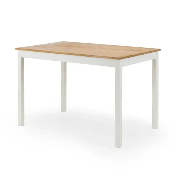 4-Seater Rectangular Dining Table - Ivory, Oak alternate view