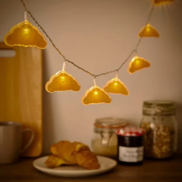 Croissant 10 LED String Lights - Brown alternate view