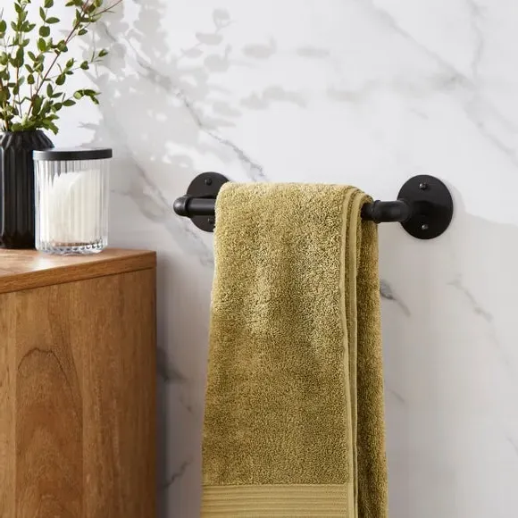 Extendable Towel Rail - Black, Chrome alternate view