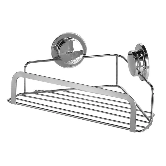 Corner Basket with Lock System - Silver by Dunelm, image 3