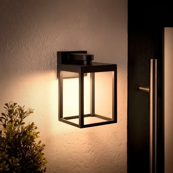 Cube Industrial LED Outdoor Wall Light - Black, Steel alternate view
