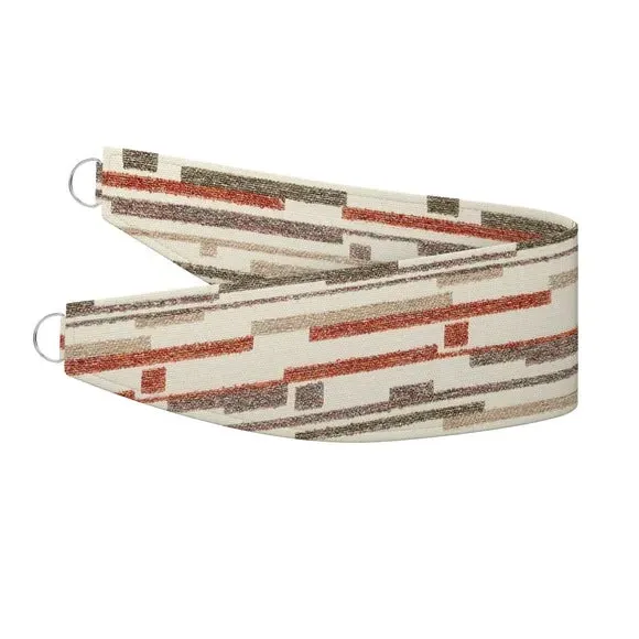 Curtain Tieback with Chrome Ring - Santos Spice alternate view