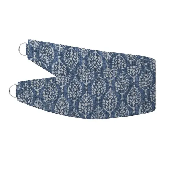 Curtain Tieback with Chrome Rings - Sapphire alternate view
