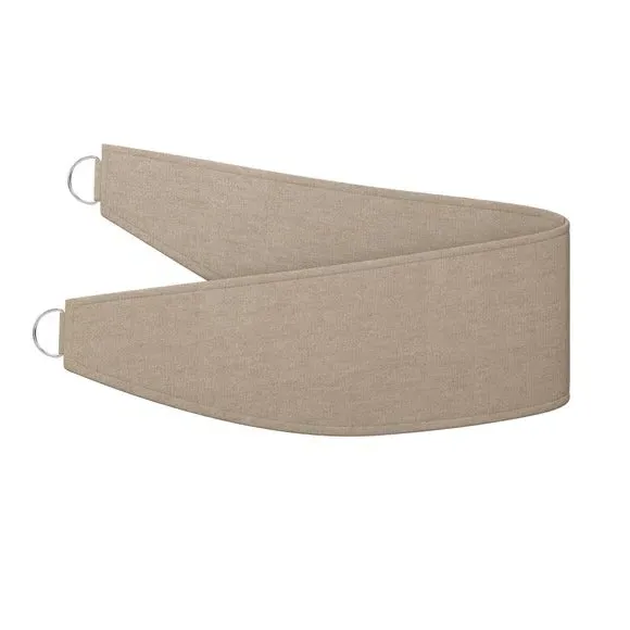 Curtain Tieback with Chrome Rings - Taupe, Polyester alternate view