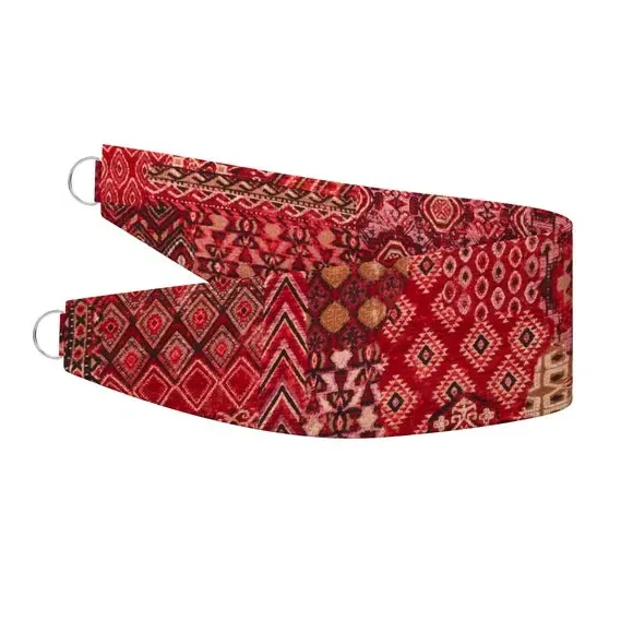 Curtain Tieback with Patchwork - Rosso, Polyester alternate view