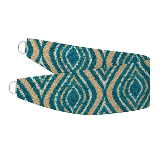 Curtain Tieback with Piped Edge - Teal alternate view