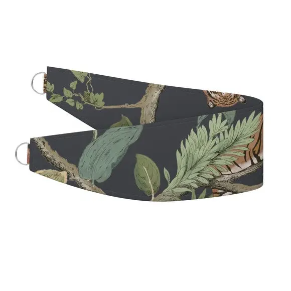 Curtain Tieback with Tiger Print - Slate, Velvet alternate view