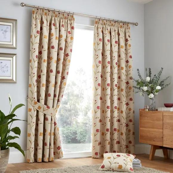Floral Cushion with Filling - Natural, Jacquard alternate view