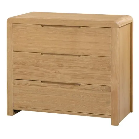 Curve 3 Drawer Chest - Oak alternate view