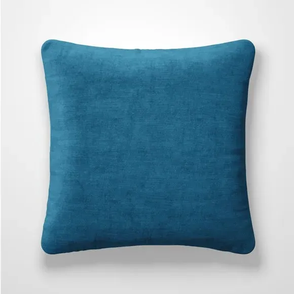 Velvet Cushion Cover - French Blue by Dunelm, image 2