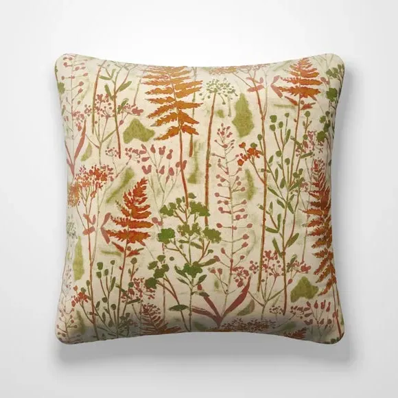 Cushion Cover with Botanical Print - Autumn, Cotton alternate view