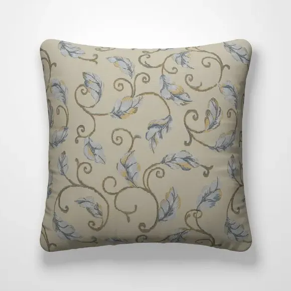 Cushion Cover with Floral Design - Blue alternate view