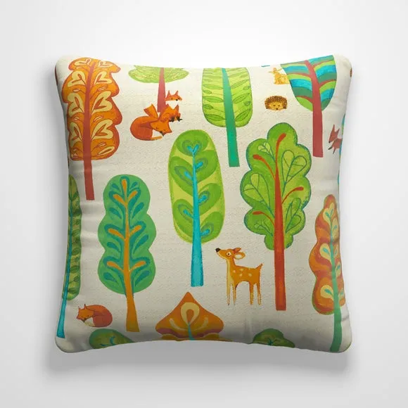 Funky Forest Cushion Cover - Multicoloured, Cotton alternate view