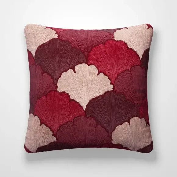Cushion Cover with Piped Edge - Red, Fabric alternate view