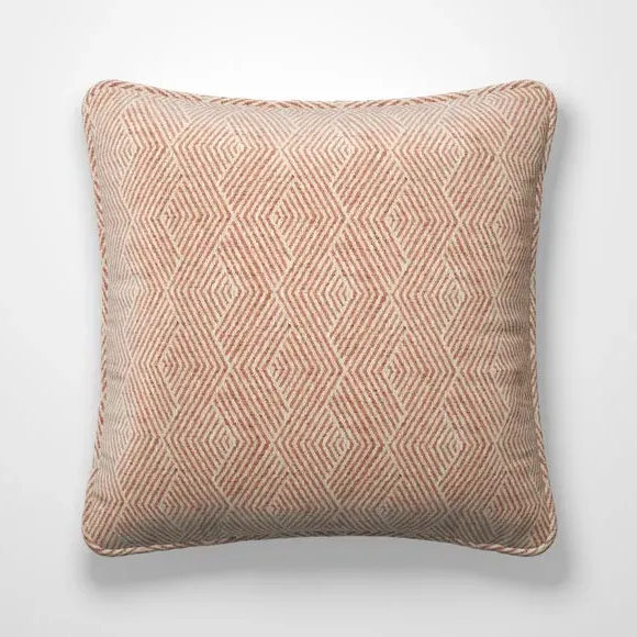Custom Cushion Cover Geometric - Coral, Cotton alternate view
