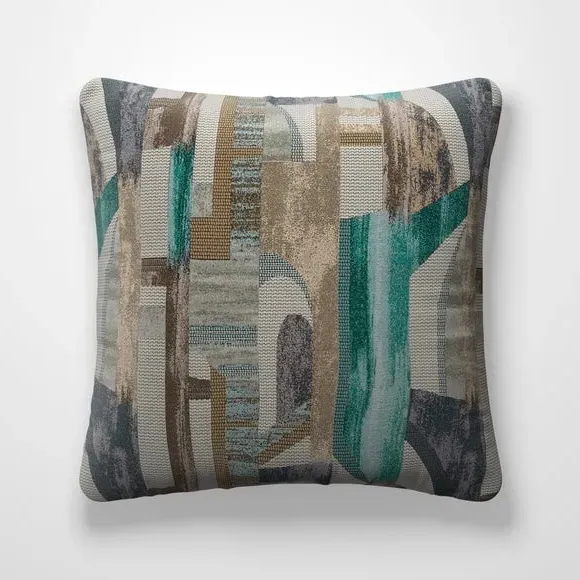 Dessau Cushion Cover - Teal, Jacquard alternate view